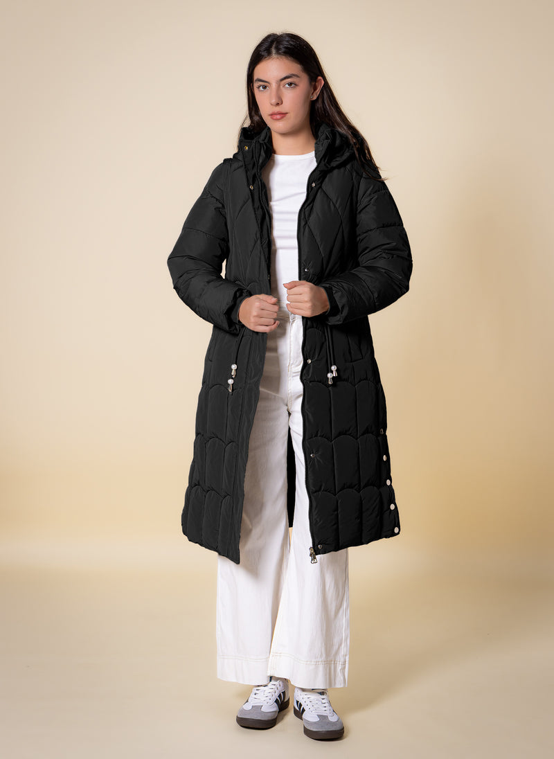 LONG DETAILED PUFFER JACKET