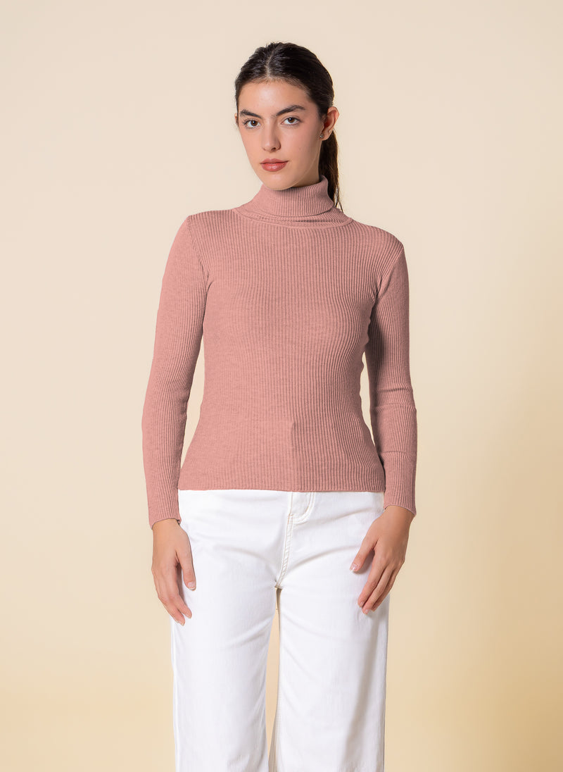 KNITTED HIGH-NECK TOP