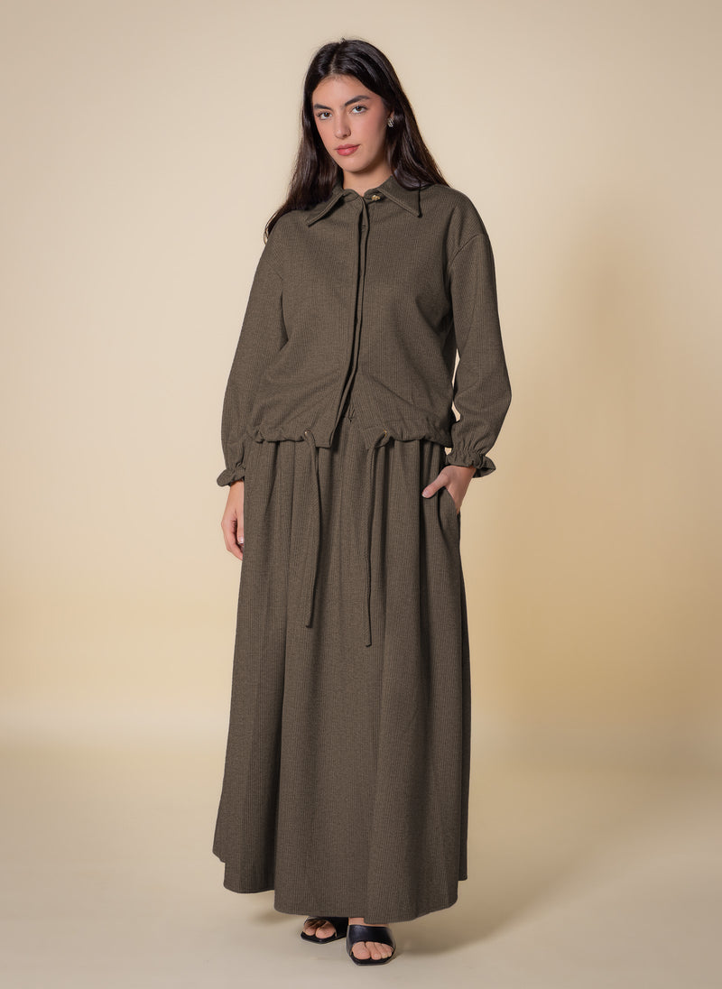 DETAILED MAXI SKIRT SET