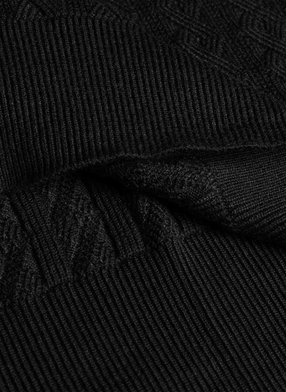 CABLE KNIT POLO SWEATER