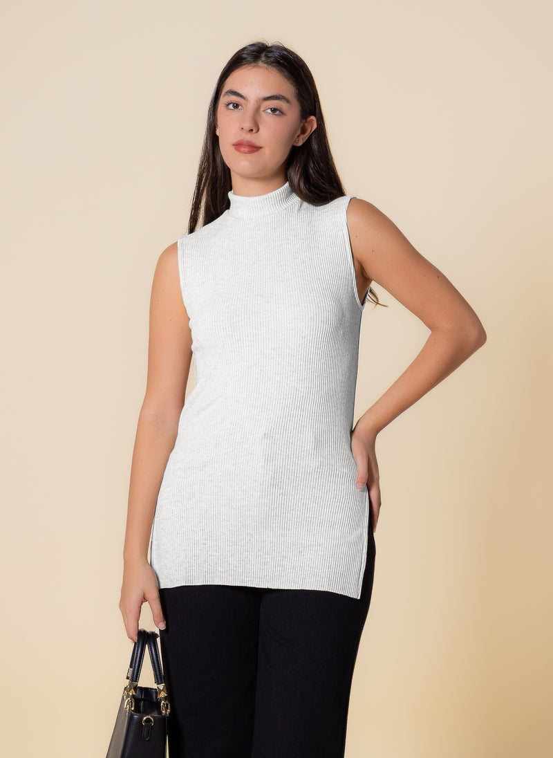 HIGH NECK KNITTED TOP