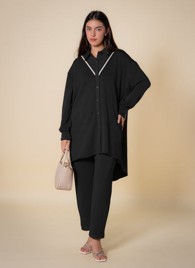 DETAILED SOFT SHIRT SET
