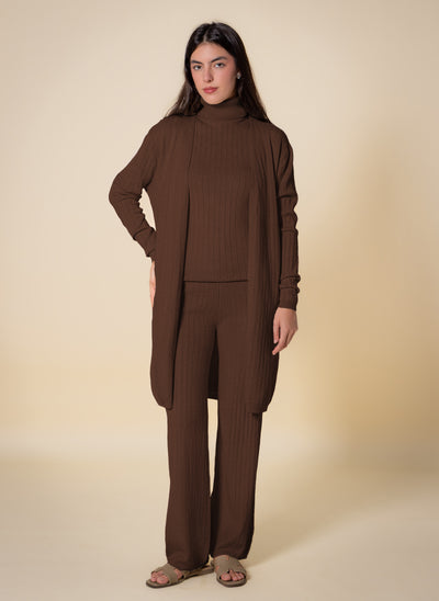 KNITTED TURTLE NECK SET