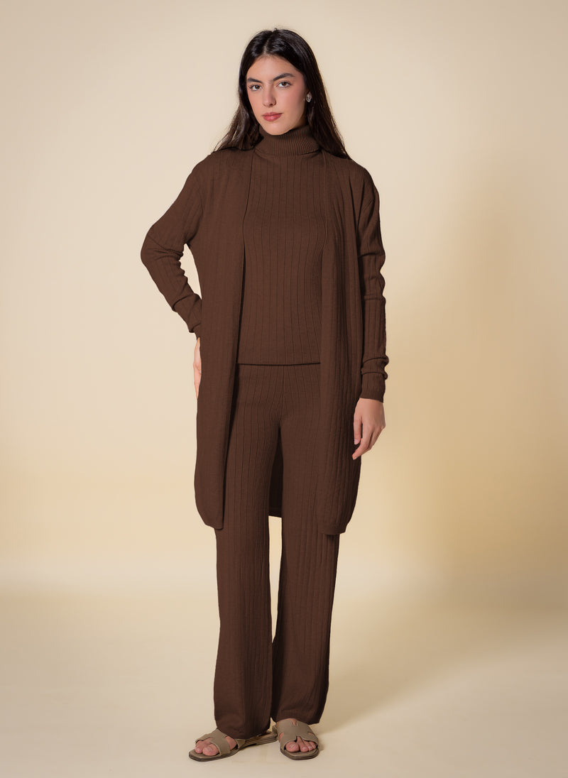 KNITTED TURTLE NECK SET