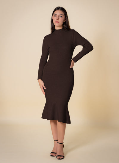 KNITTED MIDI DRESS