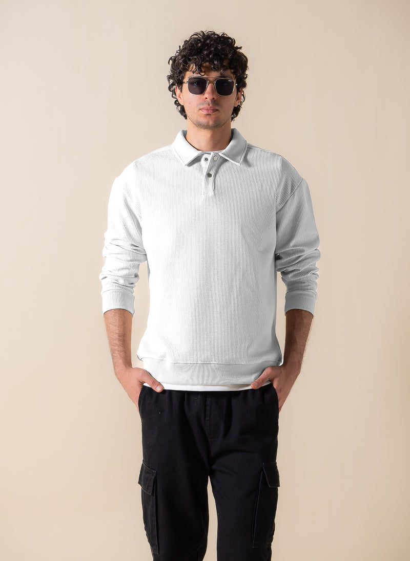 DETAILED POLO SWEATSHIRT