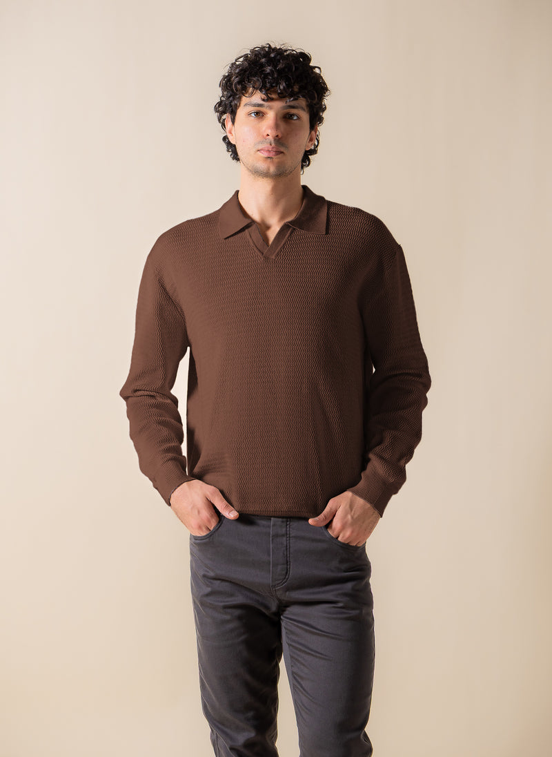 TEXTURED POLO SHIRT