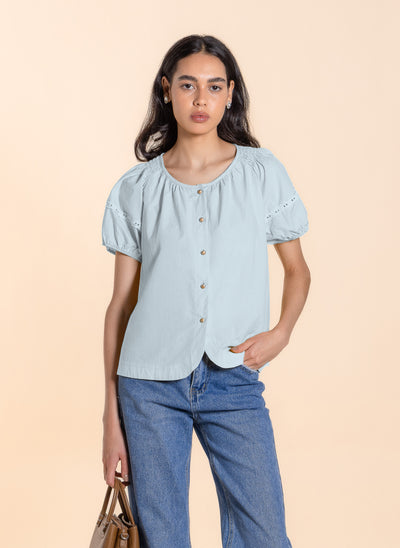 LACE DETAILED COTTON TOP