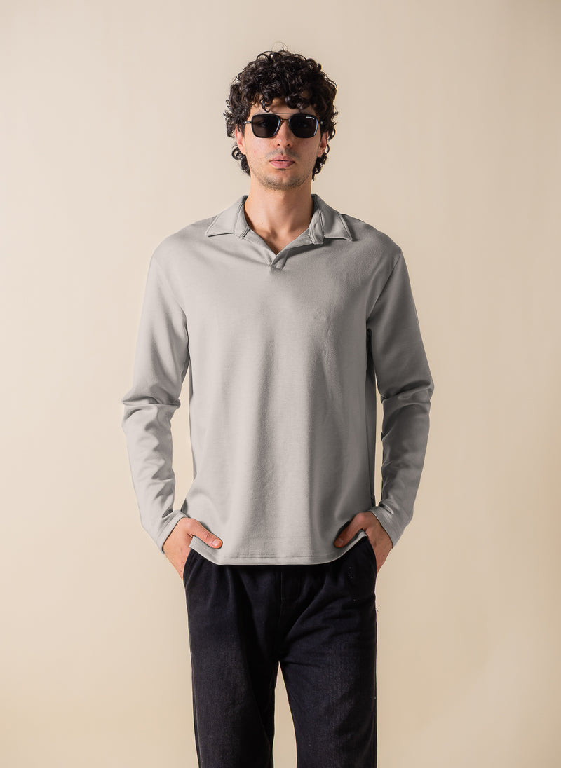 SOFT POLO SWEATSHIRT
