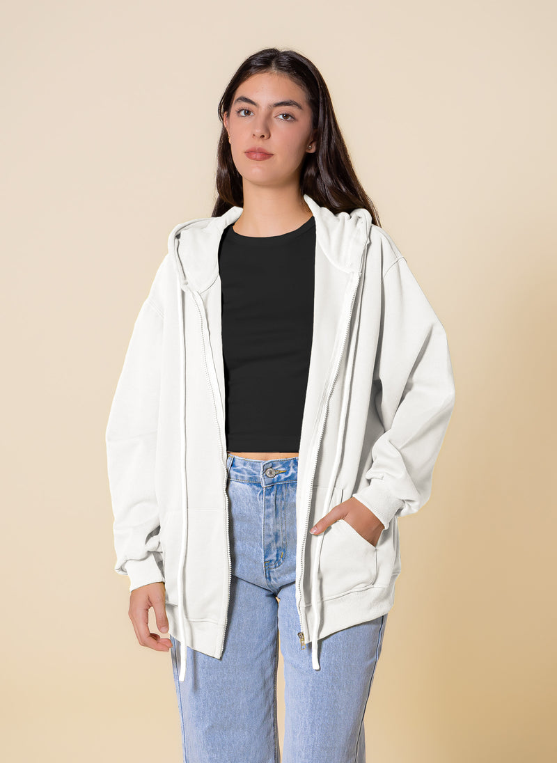OVERSIZED HOODIE WITH ZIP