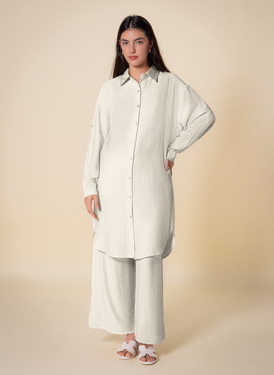 LONG MODEST SHIRT SET