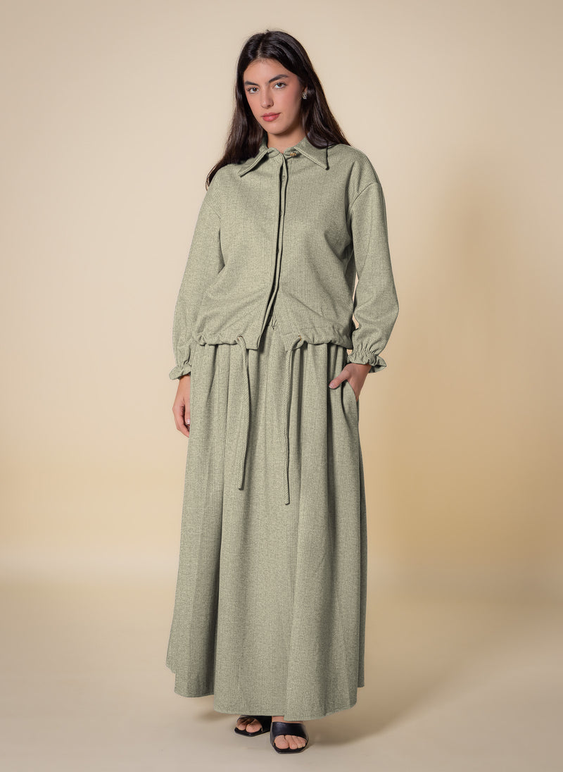 DETAILED MAXI SKIRT SET