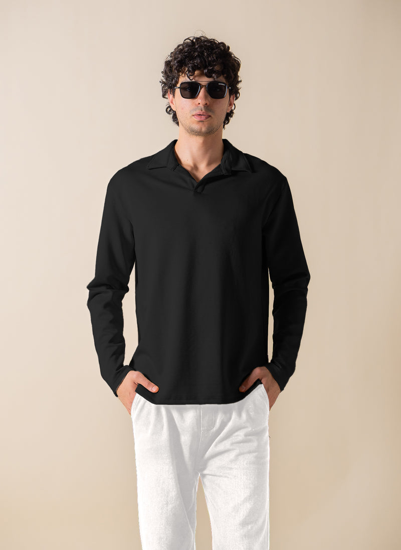 SOFT POLO SWEATSHIRT