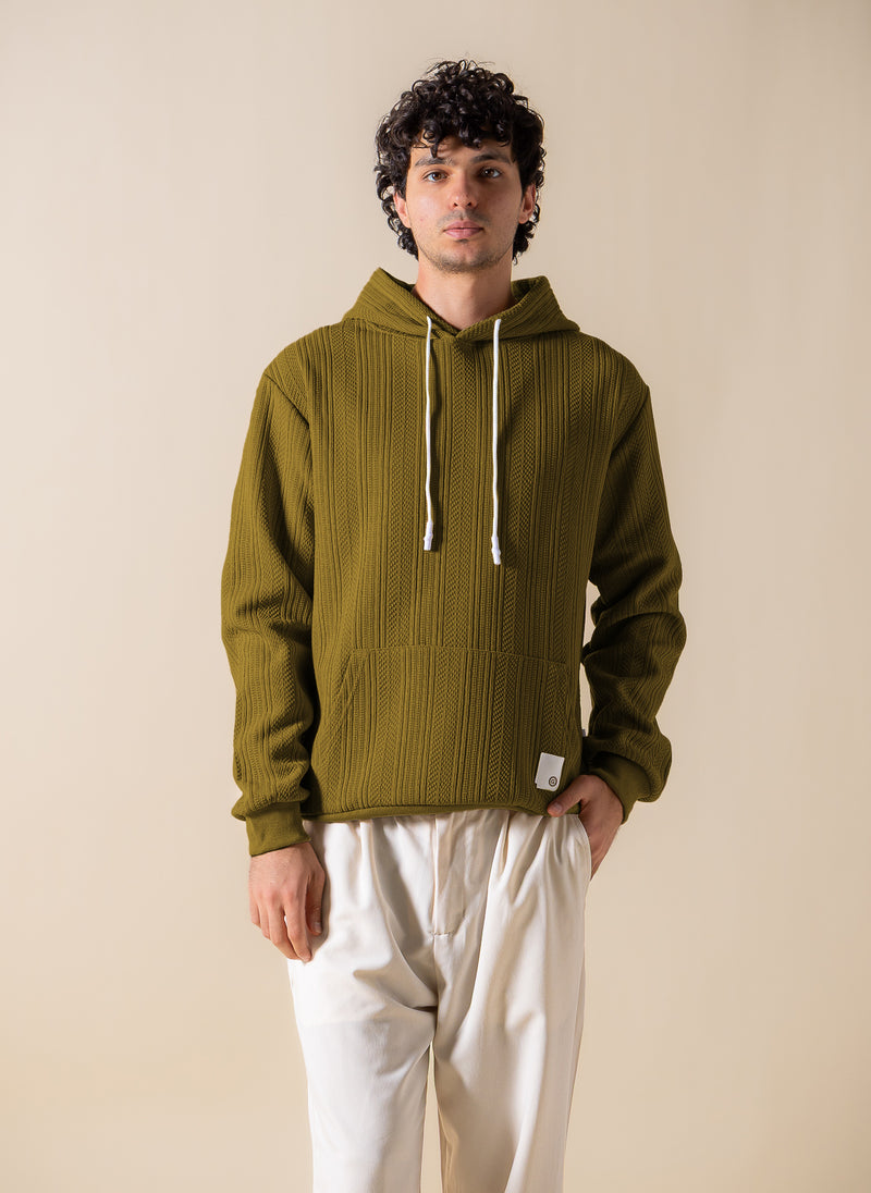 TEXTURED COMFORT HOODIE