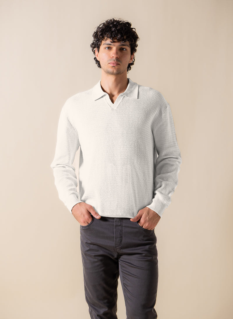 TEXTURED POLO SHIRT