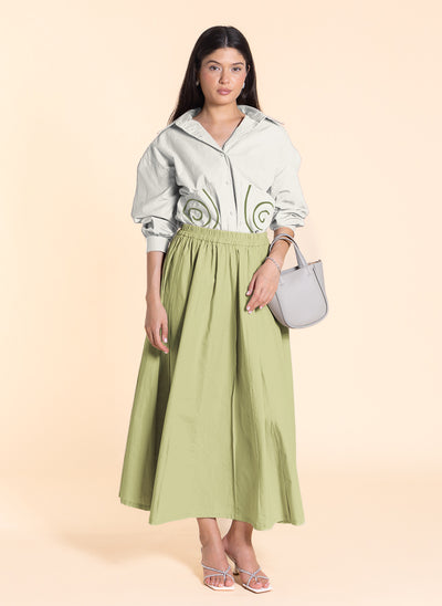 DETAIL EMBROIDERED SKIRT SET