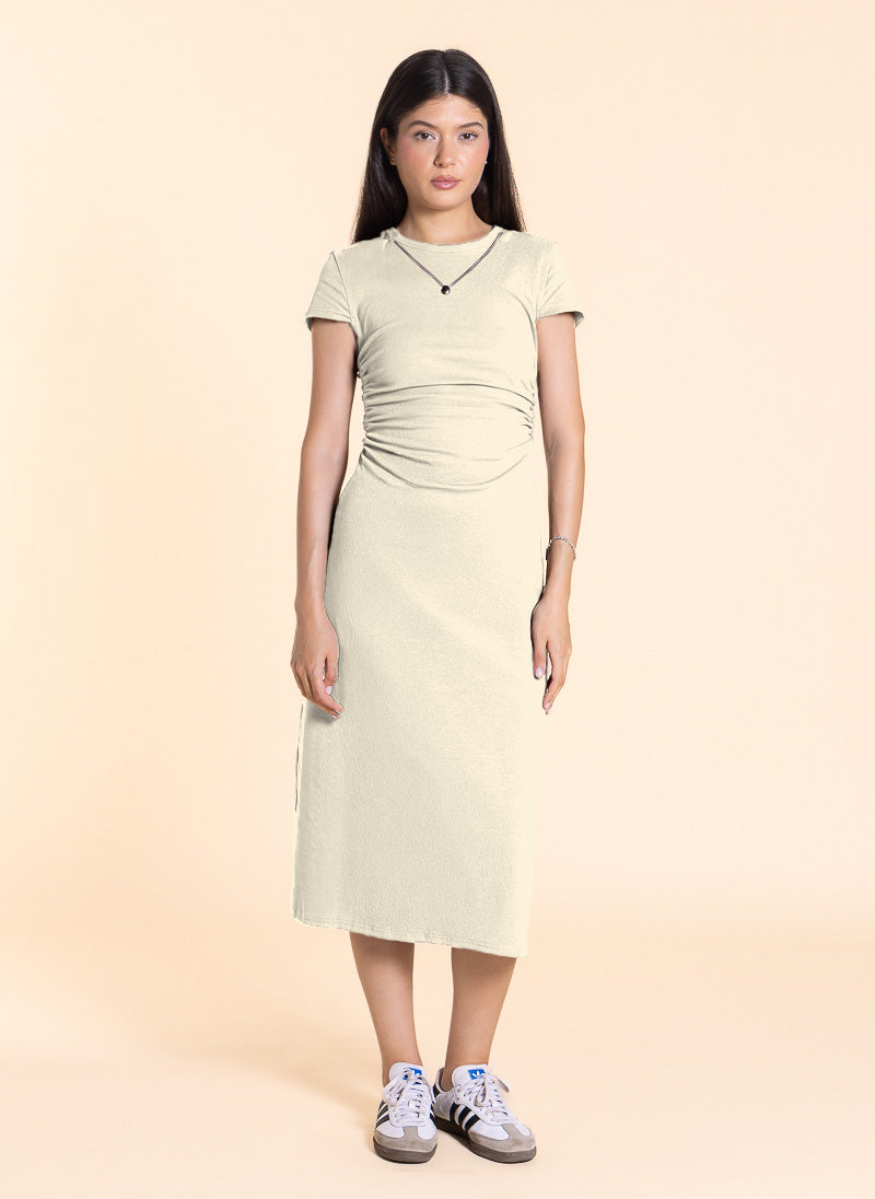 DETAILED MIDI T-SHIRT DRESS
