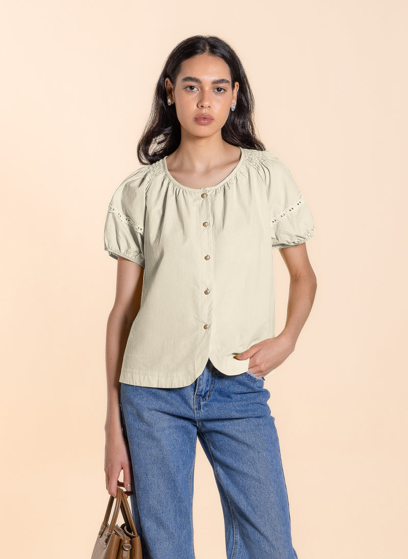 LACE DETAILED COTTON TOP