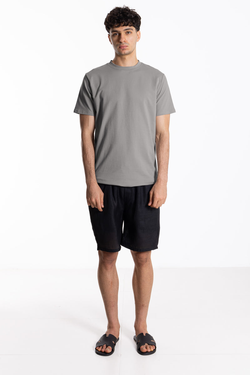 COTTON BLEND SLIM T-SHIRT