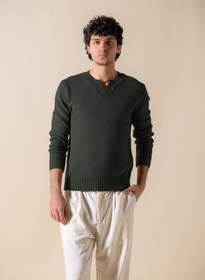 V-NECK KNITTED SWEATER