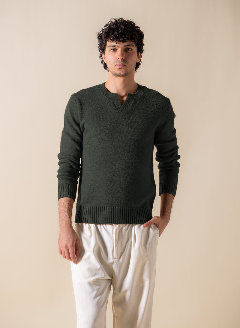 V-NECK KNITTED SWEATER