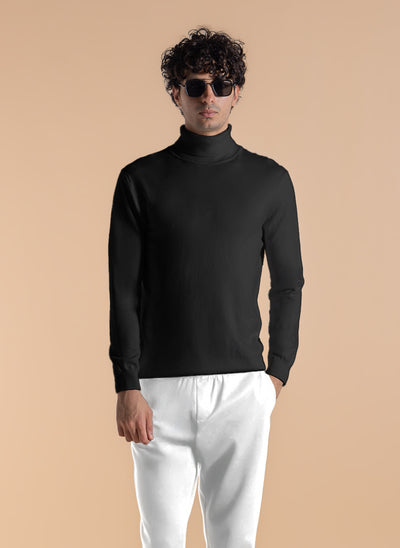 FINE KNIT TURTLE NECK SWEATER