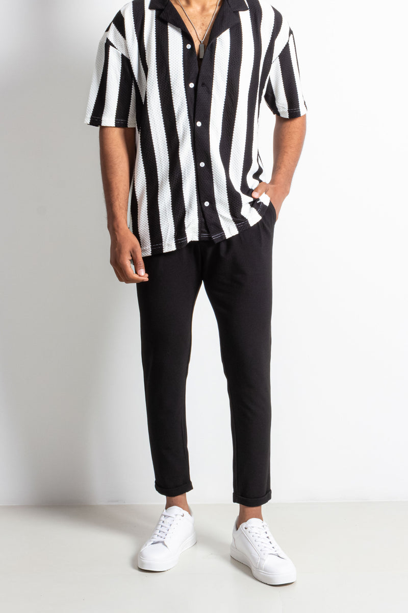 CROPPED BELTED TROUSERS