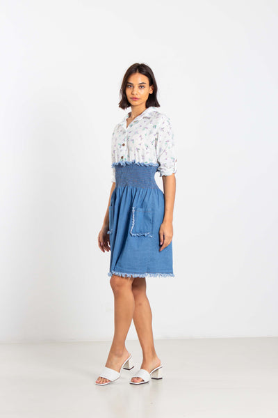DENIM CORSET DRESS