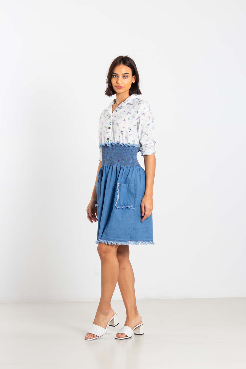 DENIM CORSET DRESS