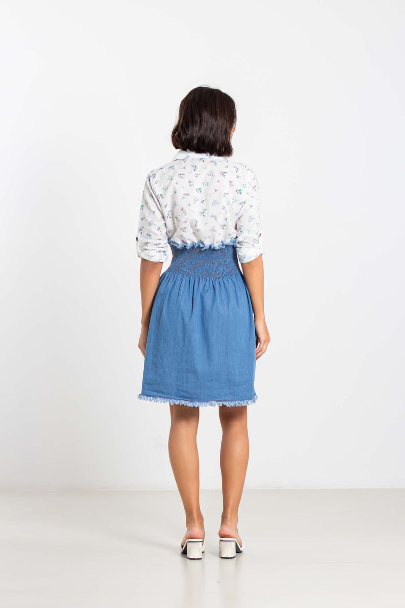 DENIM CORSET DRESS