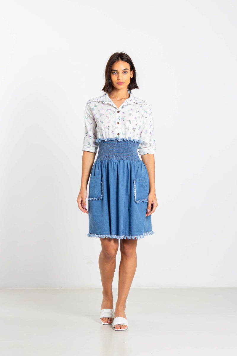 DENIM CORSET DRESS