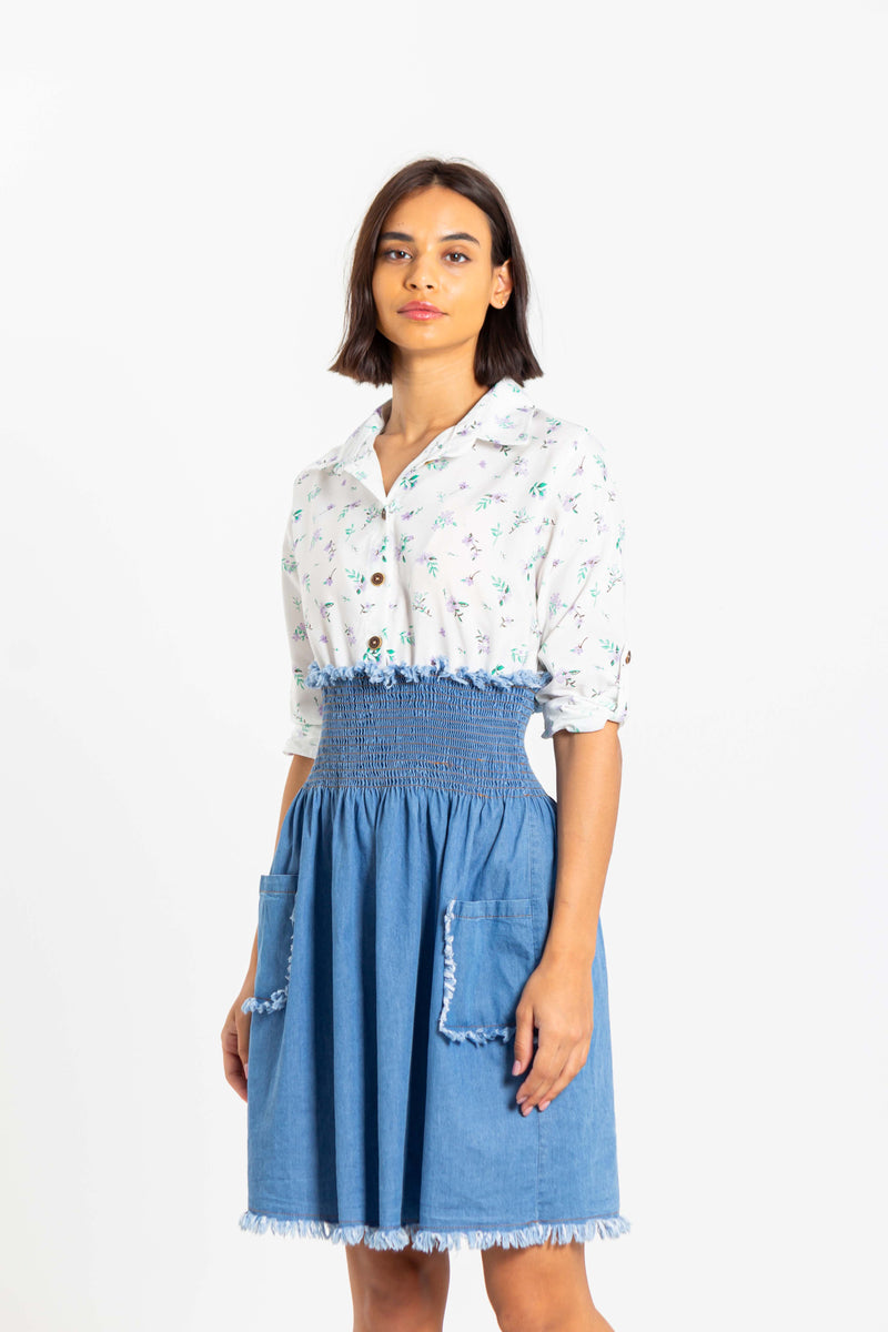 DENIM CORSET DRESS