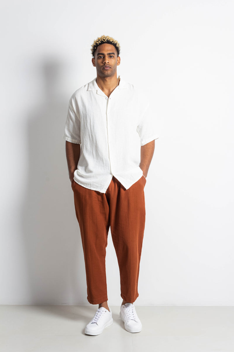 LINEN BLEND KNIT SHIRT