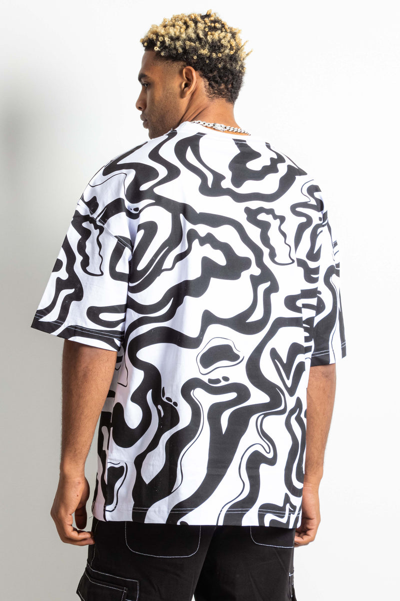 CONTRAST PRINTED T-SHIRT