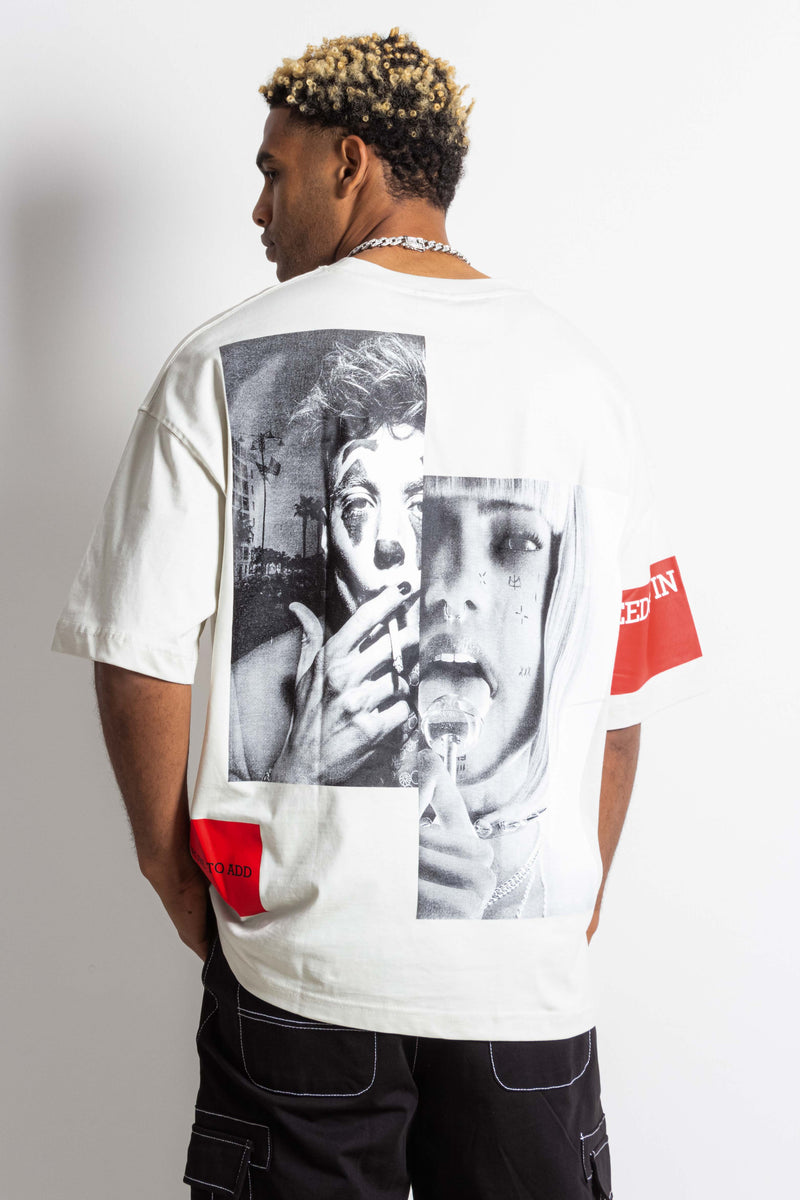 CONTRAST PRINTED T-SHIRT