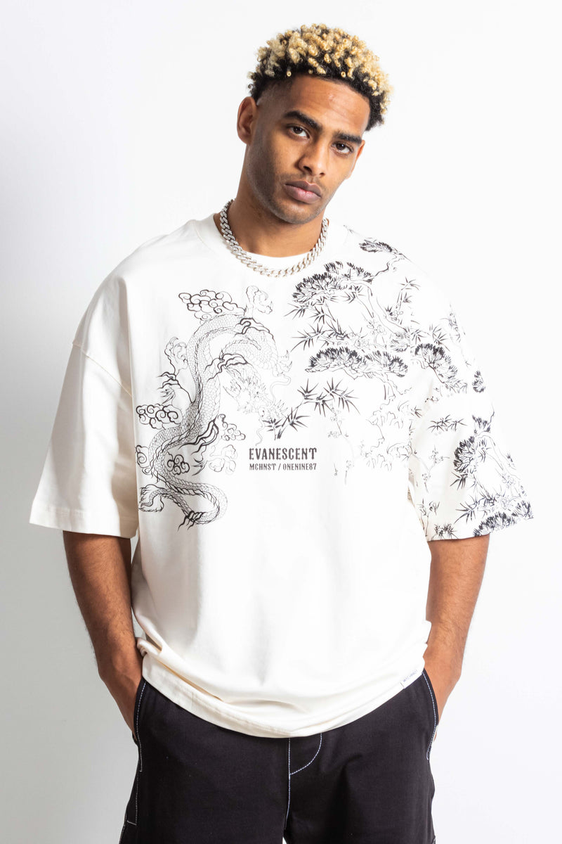 TEXTURED PRINT T-SHIRT