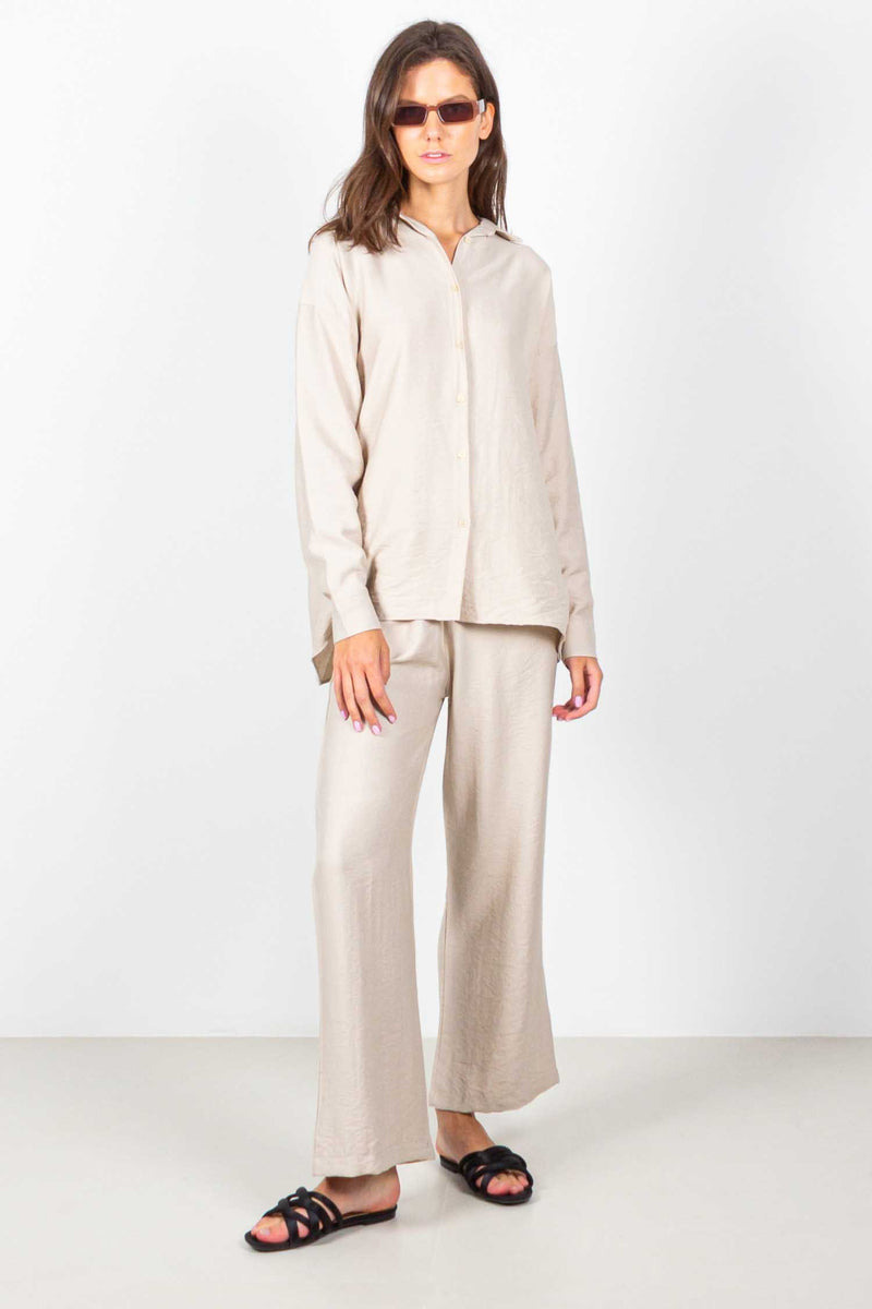 LINEN BLEND SHIRT SET