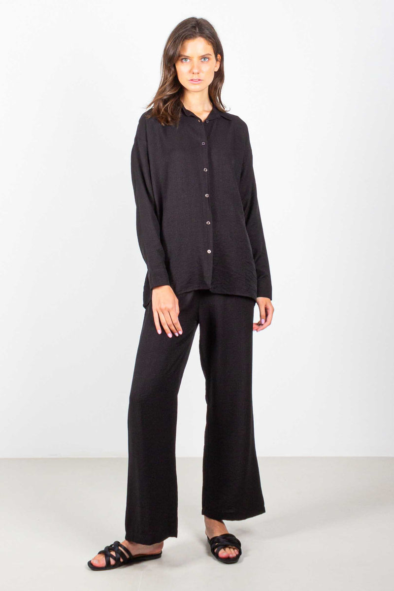 LINEN BLEND SHIRT SET