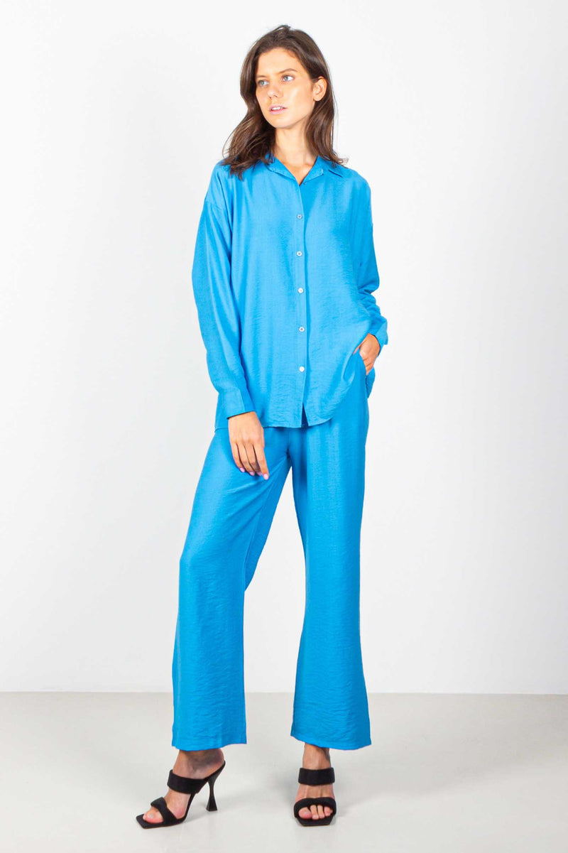 LINEN BLEND SHIRT SET