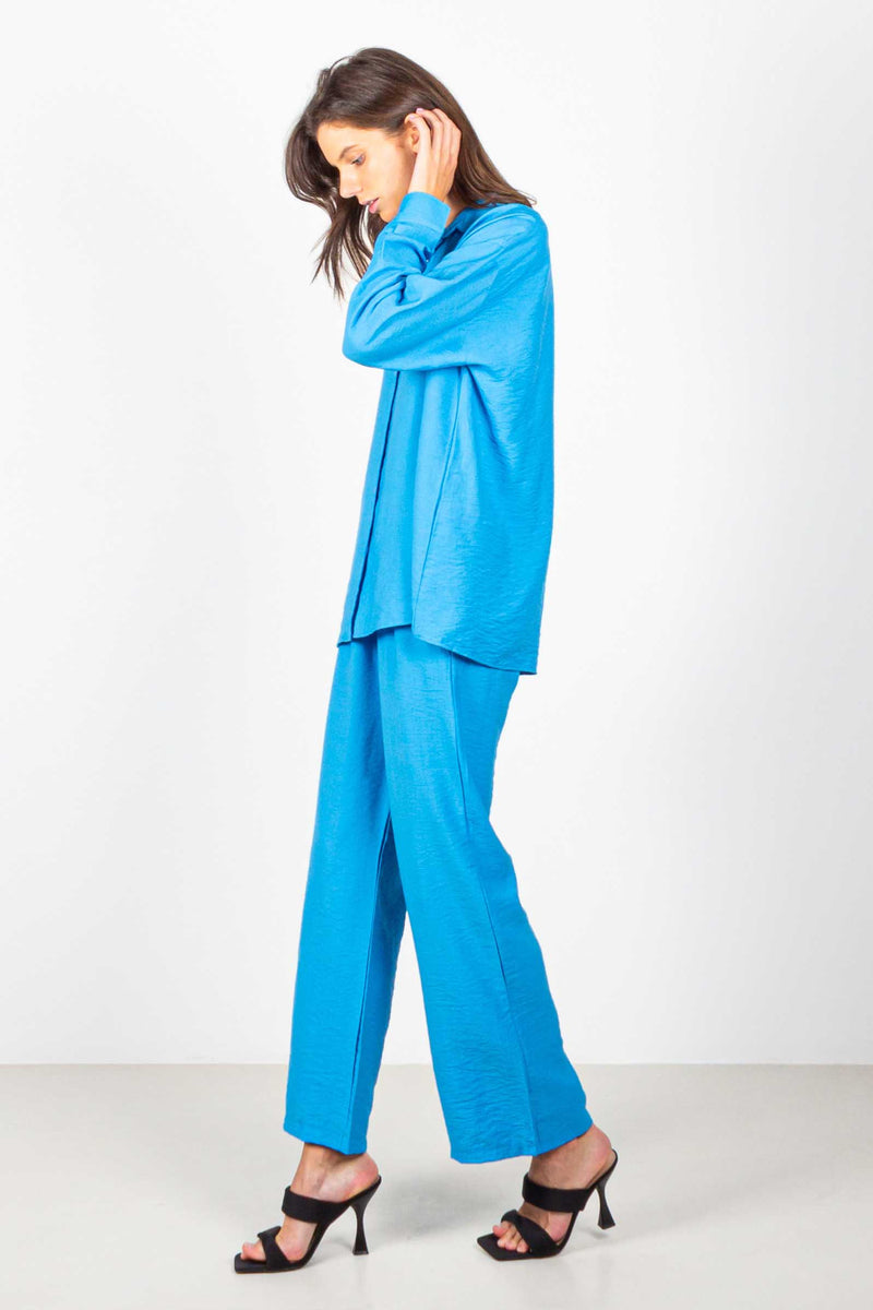 LINEN BLEND SHIRT SET