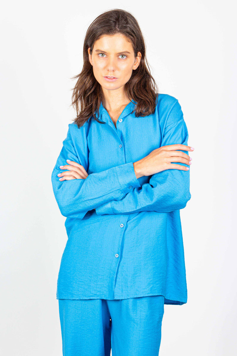LINEN BLEND SHIRT SET