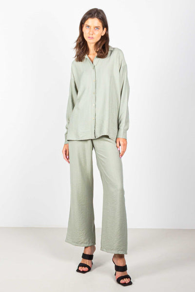 LINEN BLEND SHIRT SET
