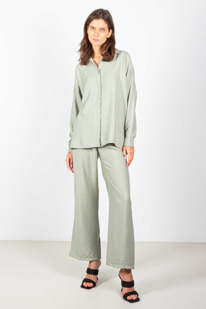 LINEN BLEND SHIRT SET