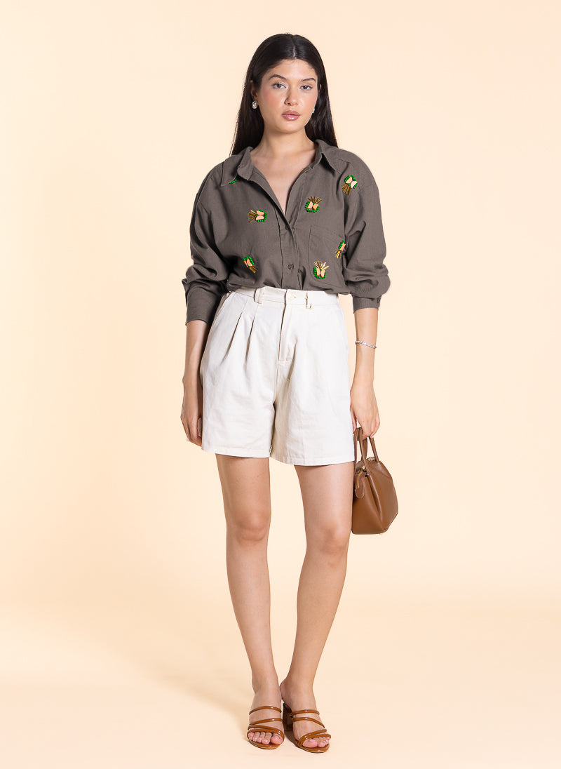 DETAILED EMBROIDERED COMFORT SHIRT