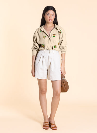 DETAILED EMBROIDERED COMFORT SHIRT