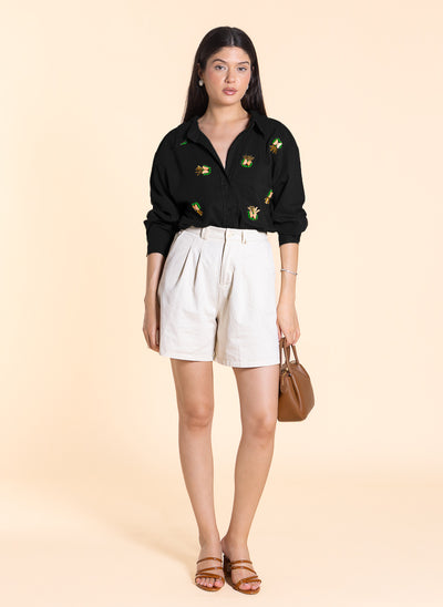 DETAILED EMBROIDERED COMFORT SHIRT