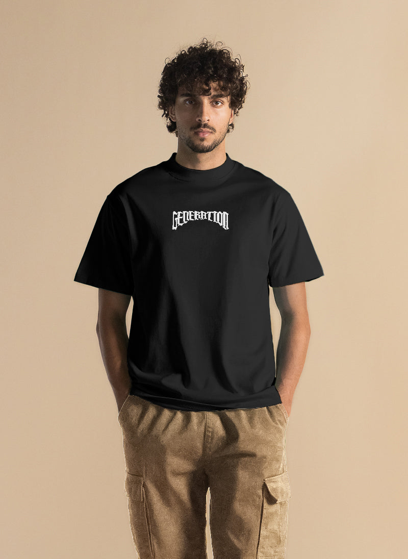 CONTRAST PRINTED COTTON T-SHIRT