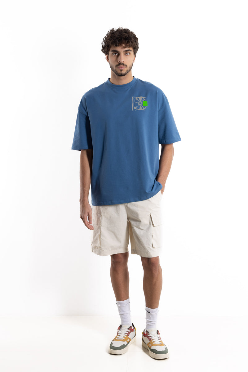 COTTON BLEND PRINTED T-SHIRT