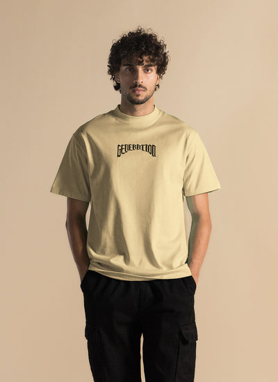 CONTRAST PRINTED COTTON T-SHIRT