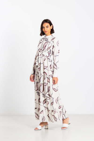 FLORAL PRINTED MIDI DRESS